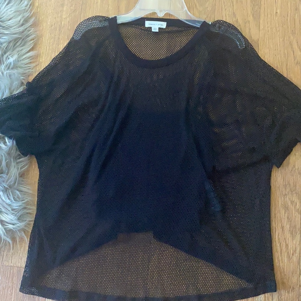 Silence + Noise Mesh black top
